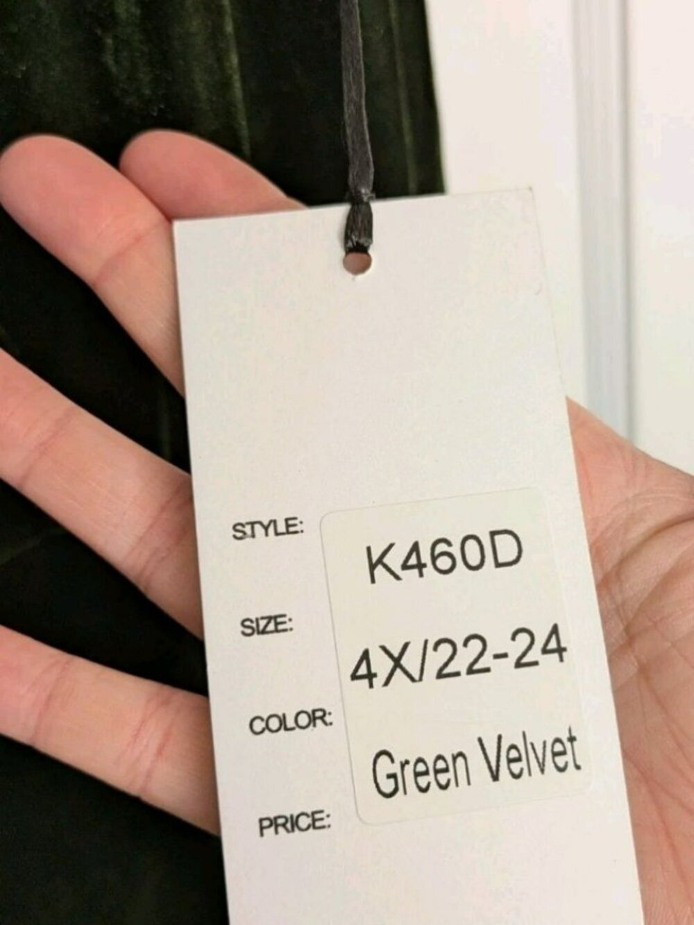 NWT Unique Vintage Dark Green Velvet Dress Short Sleeve Midi Wiggle Retro Sz 4X - Picture 6 of 6